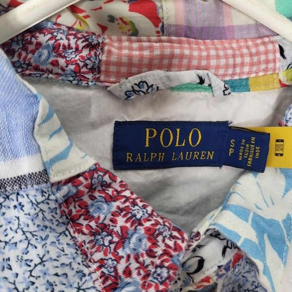 Polo Ralph Lauren RARE Multicolor Patchwork Cotton linen Bomber Jacket - Picture 4 of 8